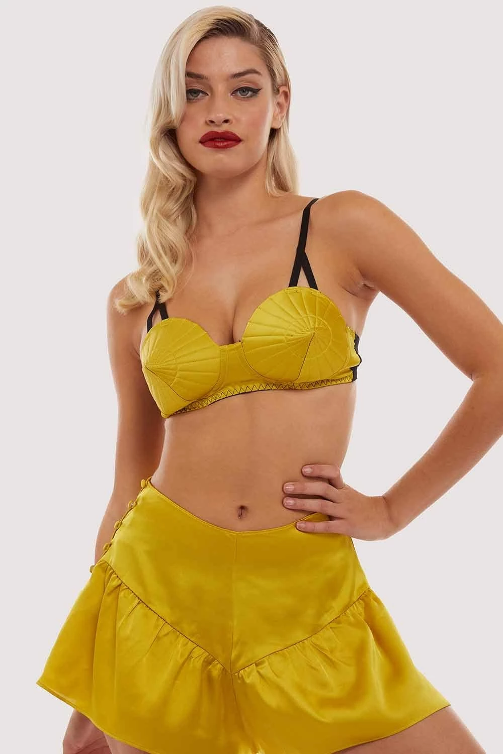 Flash Sale โญ Bettie Page Lingerie New In Bras Retro Futuristic Bullet Bra Chartreuse ๐ 1 Bettie Page Lingerie New In Bras Retro Futuristic Bullet Bra Chartreuse