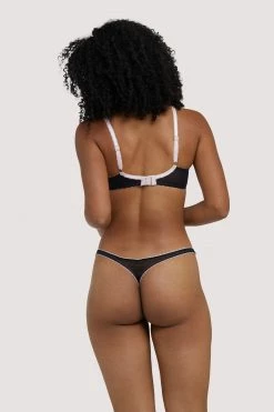 Deja Day Grace Black & Pink Thong