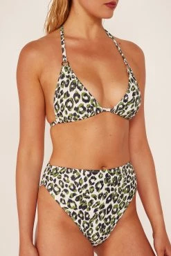 Wholesale 🤩 Wolf & Whistle Swimwear Leopard Triangle Top Khaki 👏 7 Wolf & Whistle Swimwear Leopard Triangle Top Khaki