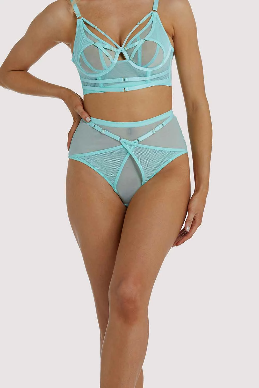 Discount 🛒 Playful Promises Eddie Aqua Crossover Wrap Brief New In 🌟 1 Playful Promises Eddie Aqua Crossover Wrap Brief New In