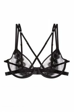 Hot Sale ❤️ Hustler Esther Black Lace Applique Bra Bras 🎉 15 Hustler Esther Black Lace Applique Bra Bras