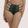 Playful Promises New In Dakota Green & Gold Snake High Waist Brief