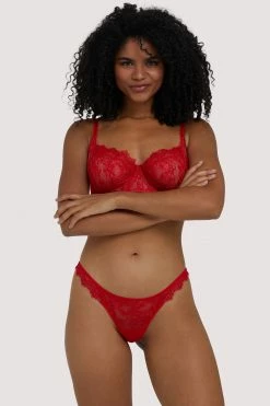 Flash Sale ๐งจ Deja Day Knickers Rosalyn Red Lace Thong ๐ 16 Deja Day Knickers Rosalyn Red Lace Thong