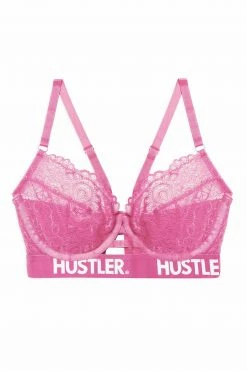 Hustler Bras Branded Pink Lace Bra