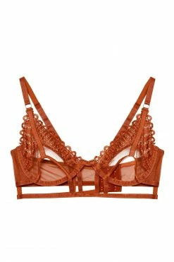 Wolf & Whistle Playful Muse: Jess Megan Ellie Rust Open Bra