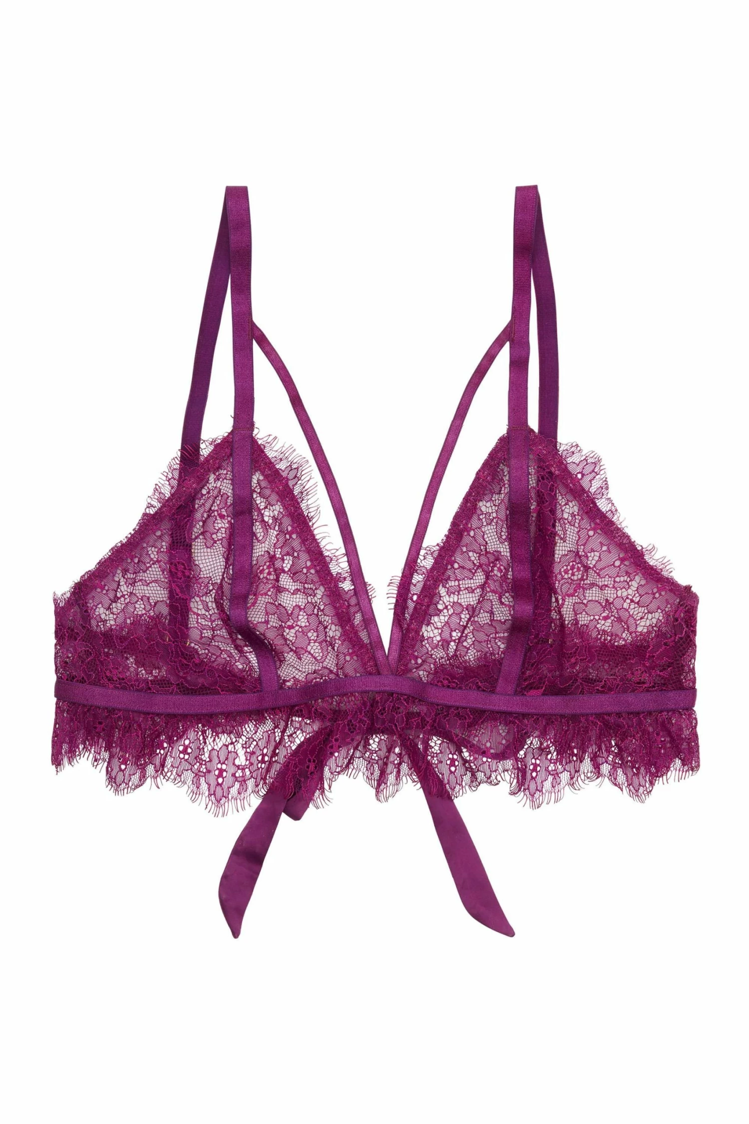 Wholesale 🔥 Peek & Beau Bryn Purple Lace Frill Triangle Bra Bras 👏 2 Peek & Beau Bryn Purple Lace Frill Triangle Bra Bras
