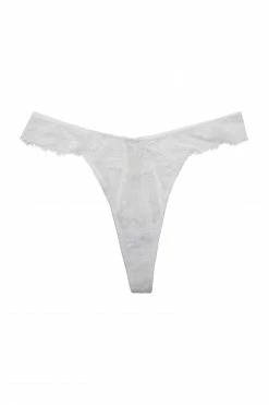 Wolf & Whistle Ariana White Everyday Lace Thong Outlet