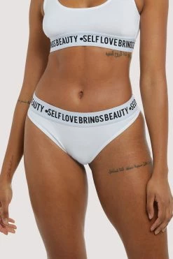 Felicity Hayward X PP Self Love White Brief Knickers