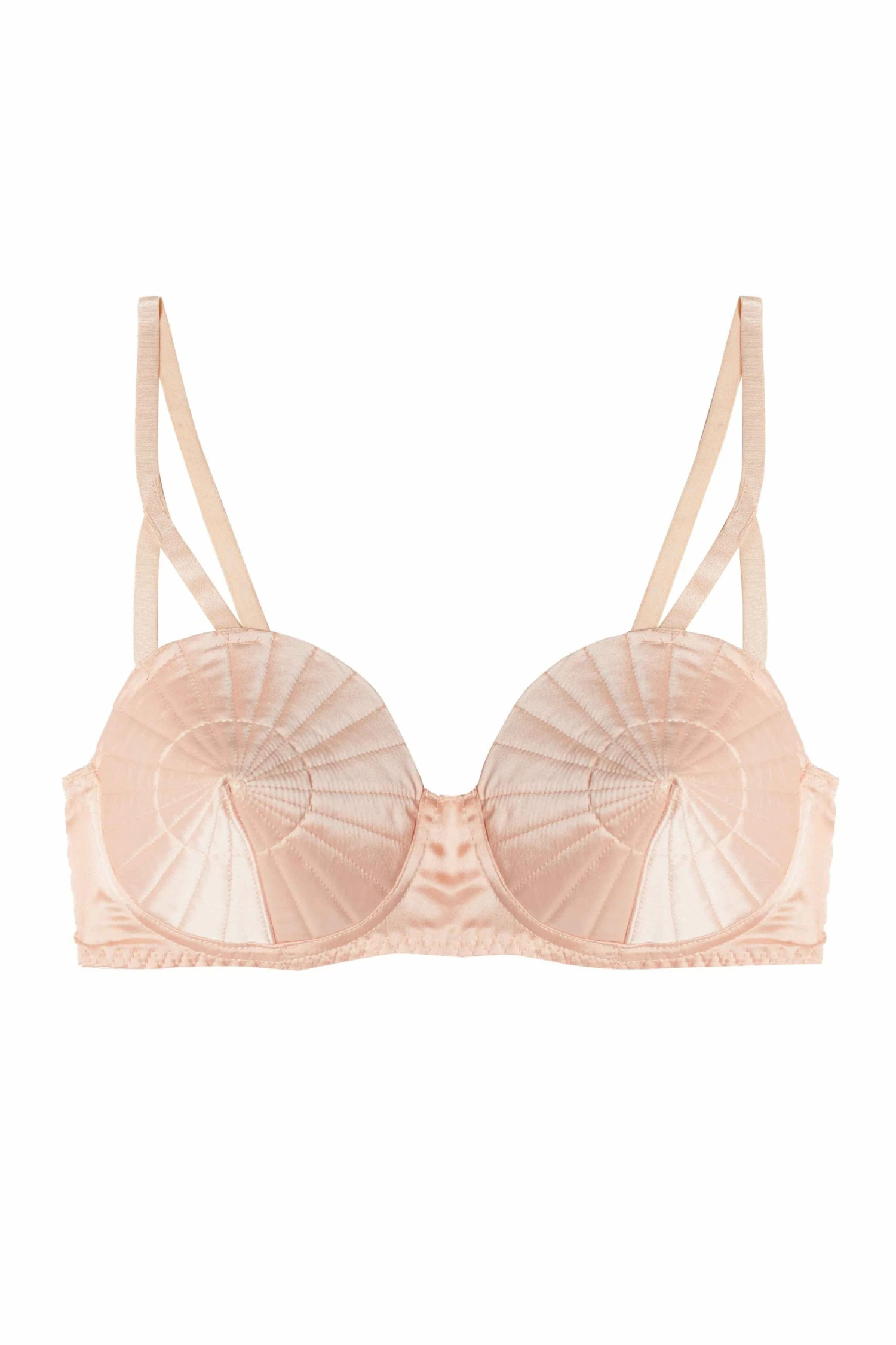 Outlet ✔️ Bettie Page Lingerie Retro Futuristic Bullet Bra Peach 🤩 4 Bettie Page Lingerie Retro Futuristic Bullet Bra Peach