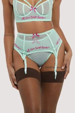 Felicity Hayward X PP Suspenders Self Love Mint Suspender Belt