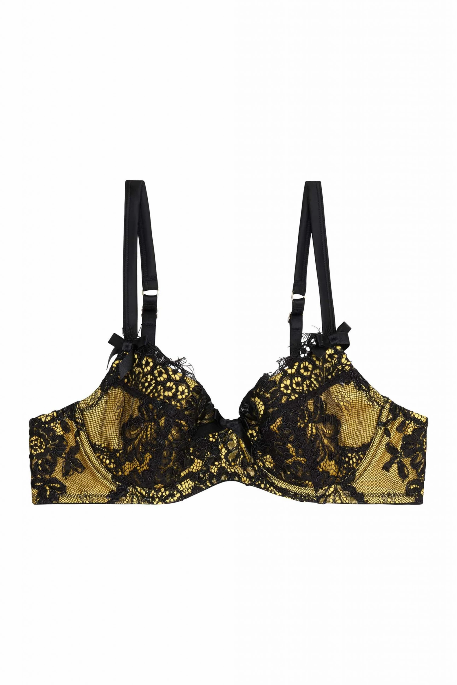 Coupon ❤️ Playful Promises Jaquelina Mustard Contrast Plunge Bra Core 👍 5 Playful Promises Jaquelina Mustard Contrast Plunge Bra Core