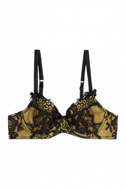 Playful Promises Jaquelina Mustard Contrast Plunge Bra Fuller Bust