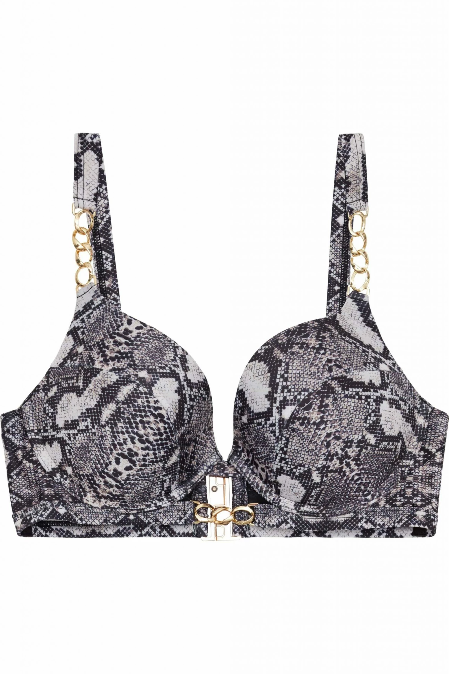 Cheap ⭐ Wolf & Whistle Eco Snakeskin Chain Push Up Top B - G Swimwear 🥰 3 Wolf & Whistle Eco Snakeskin Chain Push Up Top B - G Swimwear
