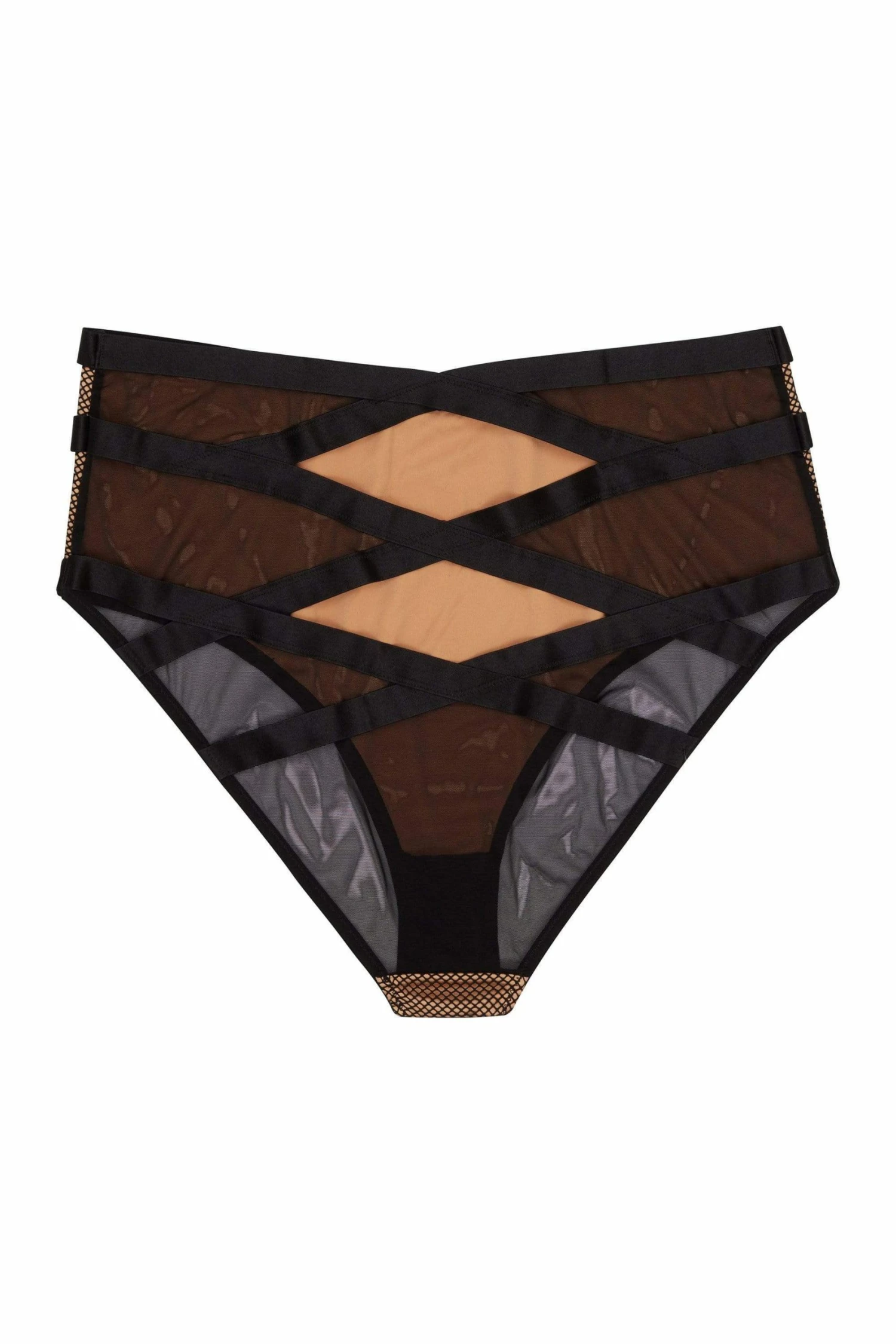 Buy ๐ Playful Promises Curve Exclusive Brooklyn Fishnet Strappy High Waist Brief ๐ 4 Playful Promises Curve Exclusive Brooklyn Fishnet Strappy High Waist Brief