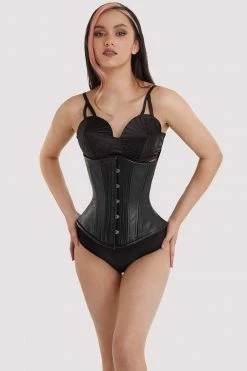 Buy ๐ Bettie Page Lingerie Basques & Corsets Leather Underbust Corset ๐ 10 Bettie Page Lingerie Basques & Corsets Leather Underbust Corset