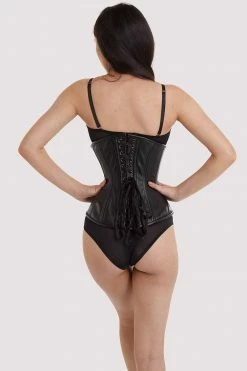 Buy ๐ Bettie Page Lingerie Basques & Corsets Leather Underbust Corset ๐ 11 Bettie Page Lingerie Basques & Corsets Leather Underbust Corset