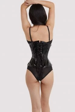 Bettie Page Lingerie Vinyl Fetish Underbust Corset Basques & Corsets