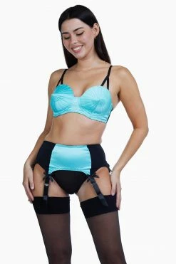 Bettie Page Lingerie Bras Mint Retro Futuristic Bullet Bra
