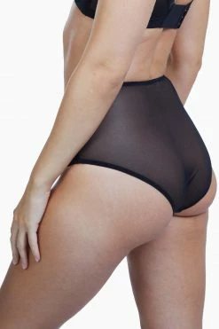 Bettie Page Lingerie Knickers Elsie Emerald Lace High Waisted Brief