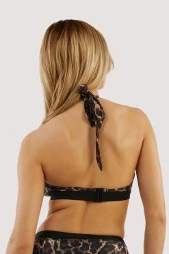 Bettie Page Lingerie Eco Jayne Leopard Bikini Top Swimwear