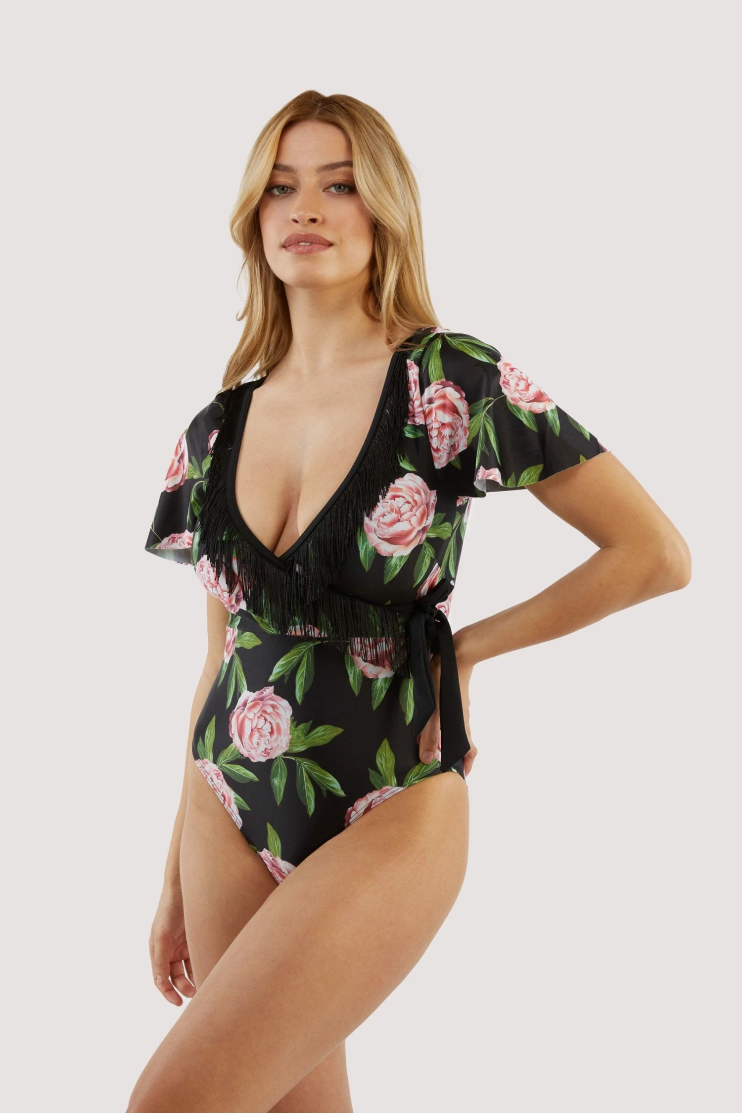 Budget 🤩 Bettie Page Lingerie Swimwear Eco Claudette Roses 🩱 Swimsuit ⭐ 2 Bettie Page Lingerie Swimwear Eco Claudette Roses Swimsuit