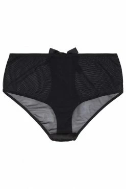 Bettie Page Lingerie Black Z Stitch Highwaist Brief Knickers