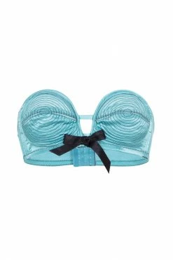 Hot Sale 😍 Bettie Page Lingerie Bras Teal/Black Overwire Bra 👏 6 Bettie Page Lingerie Bras Teal/Black Overwire Bra