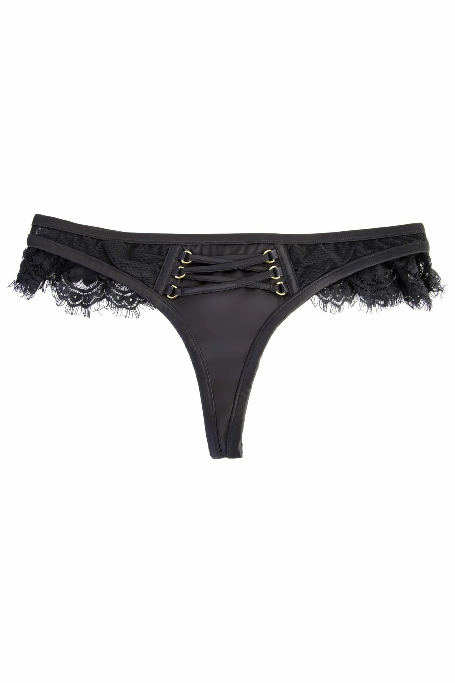 Promo ⭐ Playful Promises Bernadette Black Corset Front Thong 😉 3 Playful Promises Bernadette Black Corset Front Thong