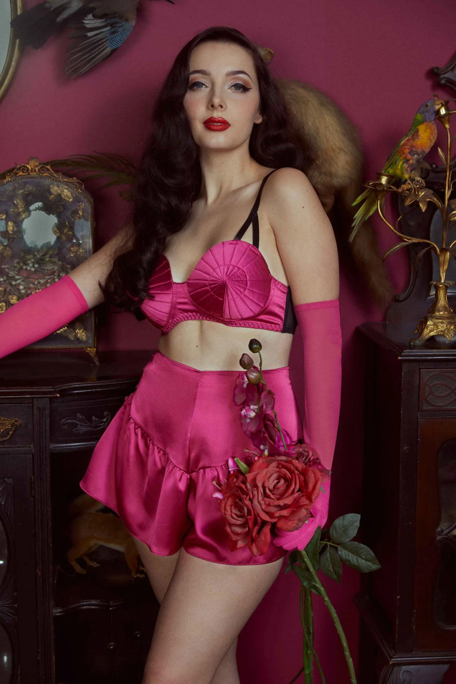 Hot Sale ✨ Bettie Page Lingerie French Knicker Hot Pink Free Sexy ☀️ Summer Brief 🧨 1 Bettie Page Lingerie French Knicker Hot Pink Free Sexy Summer Brief