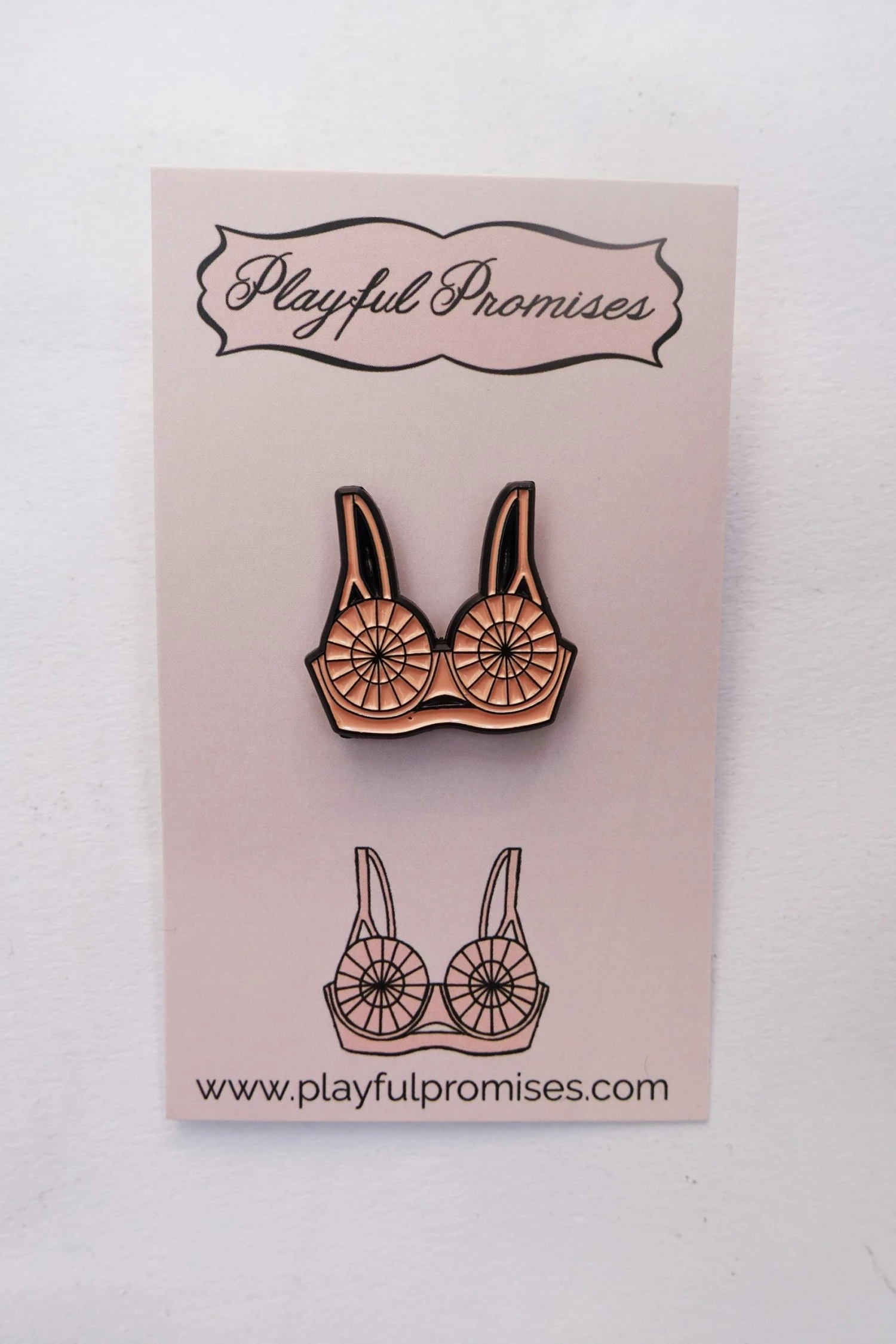 Cheapest 🎁 Playful Promises Bullet Bra Enamel Pin 😍 3 Playful Promises Bullet Bra Enamel Pin