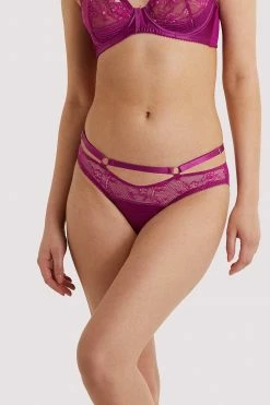 Cheapest 🎉 Dita Von Teese Lingerie Magenta Madame X Brief Knickers 🔥 12 Dita Von Teese Lingerie Magenta Madame X Brief Knickers