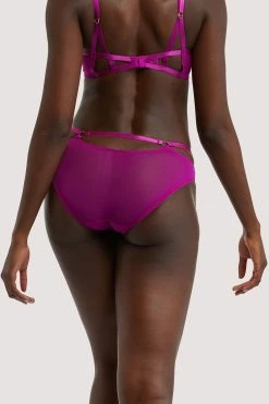 Cheapest 🎉 Dita Von Teese Lingerie Magenta Madame X Brief Knickers 🔥 10 Dita Von Teese Lingerie Magenta Madame X Brief Knickers