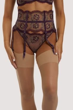 Dita Von Teese Lingerie Suspenders Evelina Aubergine Suspender