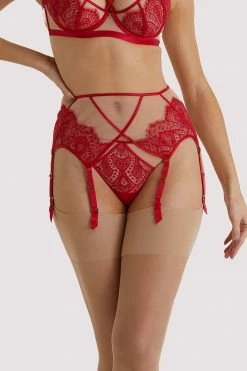 Dita Von Teese Lingerie Maestra Red Suspender