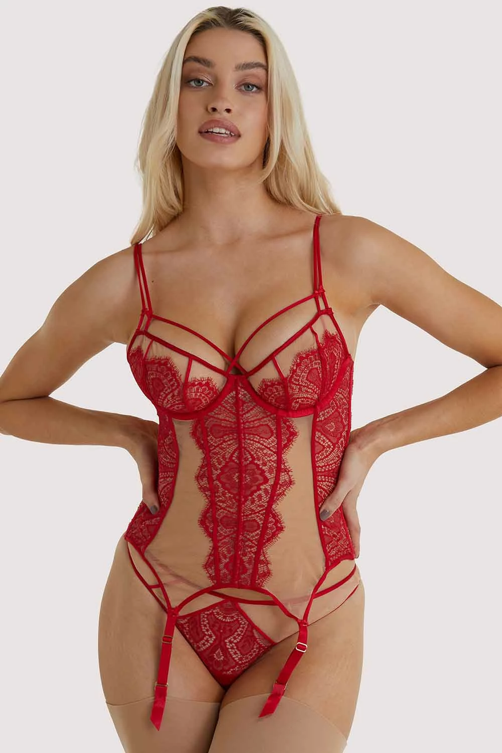 Cheapest ๐ Dita Von Teese Lingerie Basques & Corsets Red Maestra Corsolette ๐ 1 Dita Von Teese Lingerie Basques & Corsets Red Maestra Corsolette