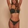Wolf & Whistle Outlet WW X Charlotte McKinney Astrid Mesh And Lace Thong