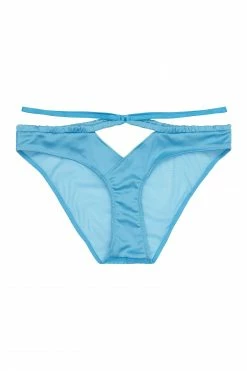 Peek & Beau Knickers Dani Blue Strappy Satin Brief
