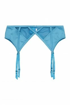 Outlet 😉 Peek & Beau Dani Blue Strappy Satin Suspender 😉 5 Peek & Beau Dani Blue Strappy Satin Suspender