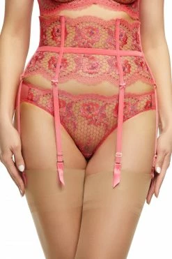 Dita Von Teese Lingerie New In Evelina Blood Orange Suspender