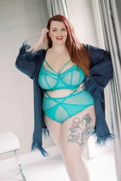 Playful Promises New In Eddie Green Crossover Wrap High Waist Brief