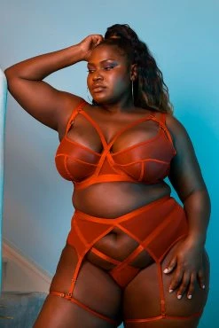 Best Pirce ✔️ Felicity Hayward X PP New In Mercury Red Mesh Harness Suspender ⭐ 16 Felicity Hayward X PP New In Mercury Red Mesh Harness Suspender