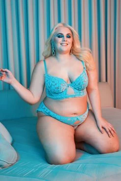 Felicity Hayward X PP New In Vega Aqua Lace And Frill Longline Bra
