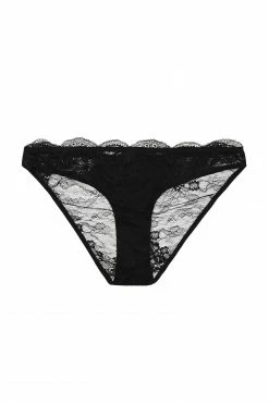 Playful Promises Playful Promises Fion Black Satin And Lace Brief
