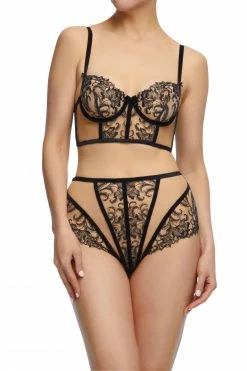Dita Von Teese Lingerie Nocturnelle Black Long Line Brief