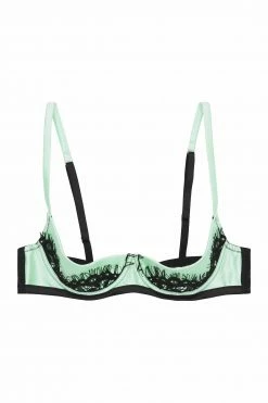 Playful Promises Hedy Mint Lace Quarter Cup Bra A - D Bras