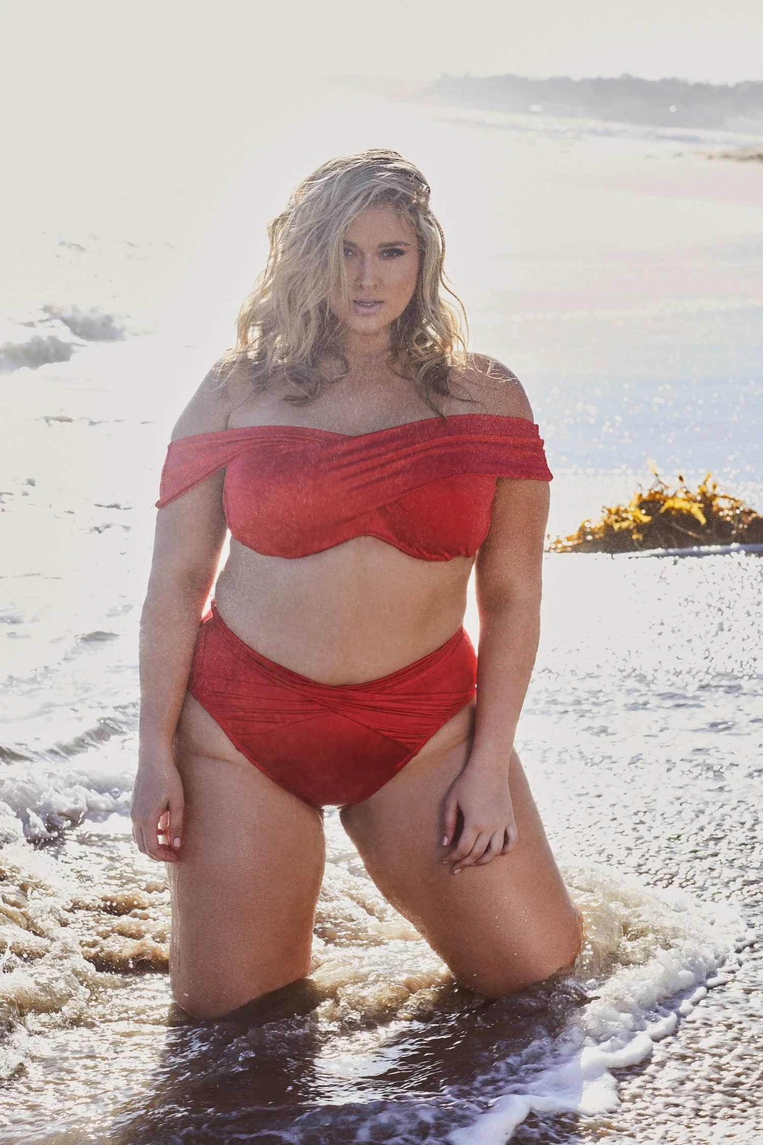 Coupon ๐งจ Playful Promises Swimwear Hunter McGrady Plus Size/Curve Red Wrap ๐ Bikini Top ๐ 3 Playful Promises Swimwear Hunter McGrady Plus Size/Curve Red Wrap Bikini Top