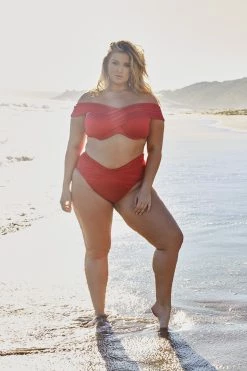 Coupon ๐งจ Playful Promises Swimwear Hunter McGrady Plus Size/Curve Red Wrap ๐ Bikini Top ๐ 7 Playful Promises Swimwear Hunter McGrady Plus Size/Curve Red Wrap Bikini Top