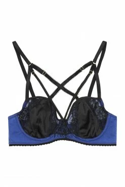 Playful Promises Indigo Picot Plunge Bra A - D