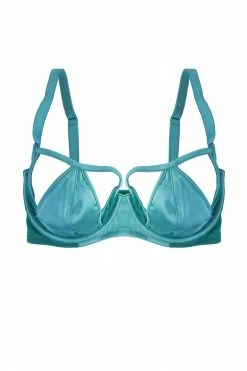 Playful Promises Bras Junko Turquoise Origami Cut-out DD/E-K Bra