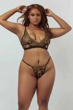Kilo Brava Lioness Black Thong Luxe Bras